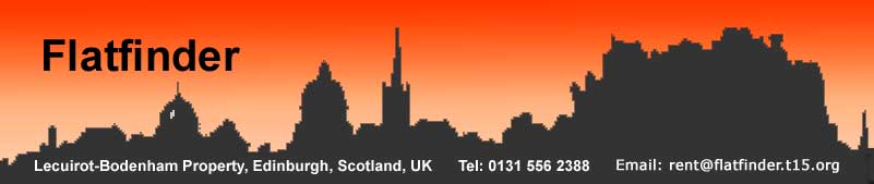 Flatfinder - Edinburgh city centre accommodation - apartment flats for lease, rental, holiday let or festival let. Professionals, students, tourists and performers welcome